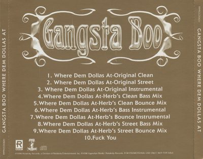 Gangsta Boo – Where Dem Dollas At (Promo CDS) (1998) (FLAC + 320 kbps)