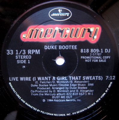 Duke Bootee – Live Wire (I Want A Girl That Sweats) (VLS) (1984) (FLAC + 320 kbps)