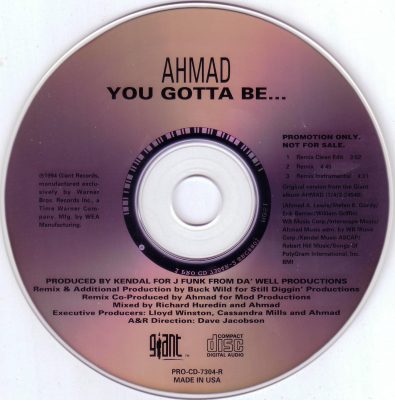 Ahmad – You Gotta Be… (Remix) (Promo CDS) (1994) (320 kbps)