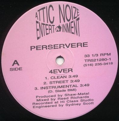 Perservere – 4Ever / Anger (VLS) (1995) (FLAC + 320 kbps)