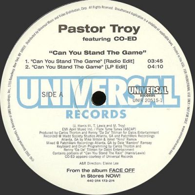 Pastor Troy – Can You Stand The Game (VLS) (2001) (FLAC + 320 kbps)