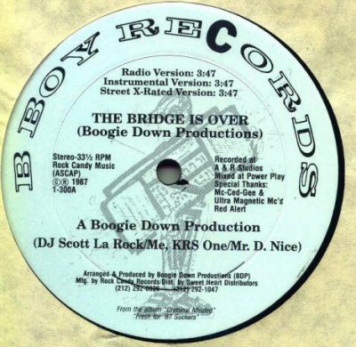 Boogie Down Productions – The Bridge Is Over / Words From Our Sponsor (VLS) (1987) (FLAC + 320 kbps)