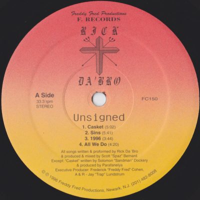 Rick Da ‘Bro – Unsigned EP (Vinyl) (1996) (FLAC + 320 kbps)