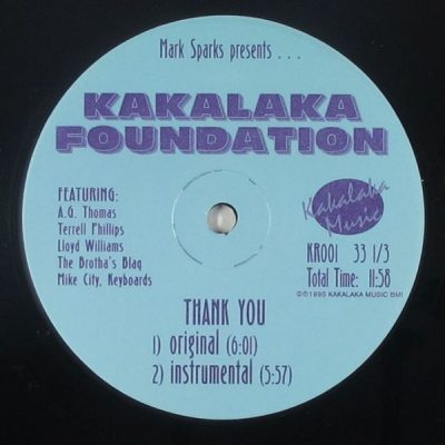 Mark Sparks Presents… Kakalaka Foundation ‎- Thank You (VLS) (1995) (FLAC + 320 kbps)