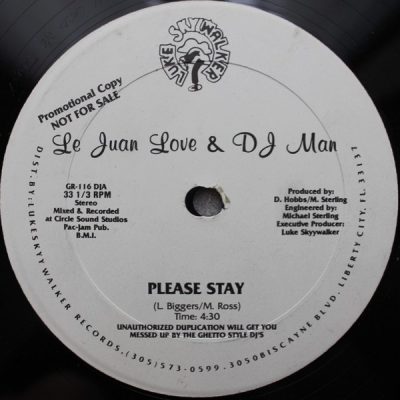 Le Juan Love & DJ Man – Please Stay / Mega Mix (VLS) (1988) (FLAC + 320 kbps)