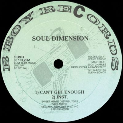 Soul Dimension – Can’t Get Enough (VLS) (1987) (FLAC + 320 kbps)