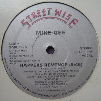 Mike Gee – Rappers Revenge (VLS) (1984) (FLAC + 320 kbps)