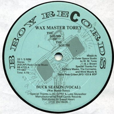 Wax Master Torey – Duck Season (VLS) (1987) (FLAC + 320 kbps)