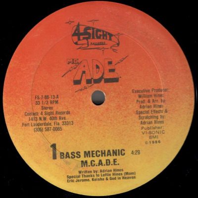MC Ade – Bass Mechanic (VLS) (1986) (FLAC + 320 kbps)