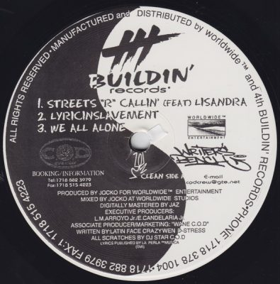 C.O.D. Crew – Streets ”R” Callin’ (VLS) (1997) (FLAC + 320 kbps)