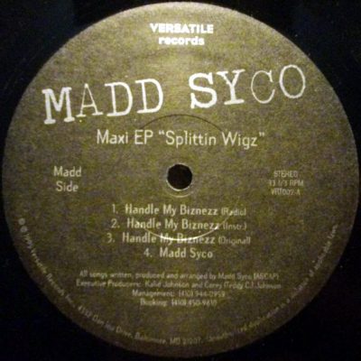 Madd Syco – Splittin Wigz EP (Vinyl) (1995) (VBR V0)
