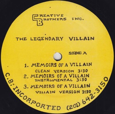 The Legendary Villain – Memoirs Of A Villain / Hot Spots (VLS) (1996) (FLAC + 320 kbps)