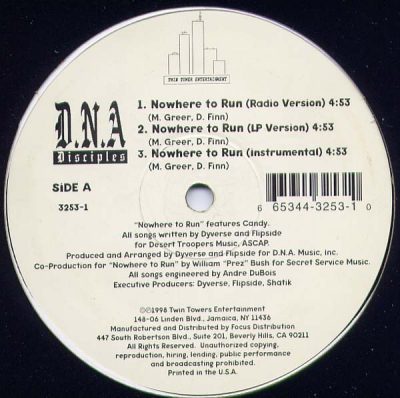 D.N.A. Disciples – Nowhere To Run / Agony Of Defeat (VLS) (1998) (VBR V0)