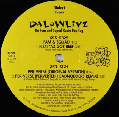 Da Low Livz ‎- Da Fam And Squad Radio Bootleg EP (Vinyl) (1996) (FLAC + 320 kbps)