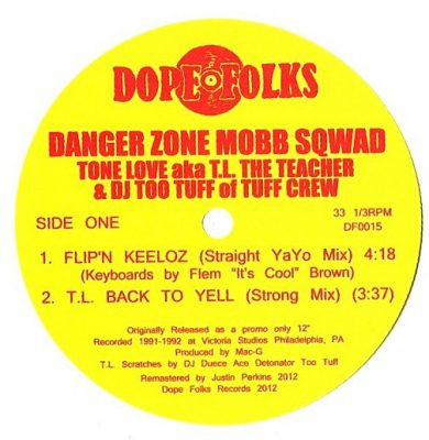 Danger Zone Mobb Sqwad ‎- T.L. Back To Yell / Flip’n Keeloz (VLS) (2012) (VBR V0)