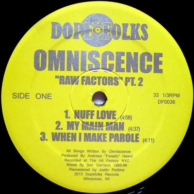 Omniscence – Raw Factors Pt. 2 EP (Vinyl) (2013) (VBR V0)