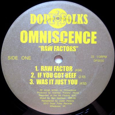 Omniscence – Raw Factors EP (Vinyl) (2013) (VBR V0)