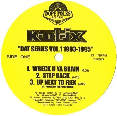 K-Otix – DAT Series Vol. 1: 1993-1995 EP (Vinyl) (2015) (320 kbps)