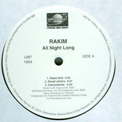 Rakim – All Night Long / Uplift (Promo VLS) (2000) (FLAC + 320 kbps)