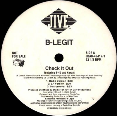 B-Legit – Check It Out / Gotta Buy Your Dope From Us (Promo VLS) (1996) (FLAC + 320 kbps)
