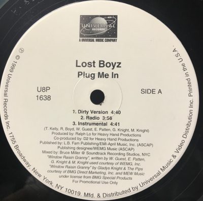 Lost Boyz – Plug Me In (Promo VLS) (1999) (FLAC + 320 kbps)