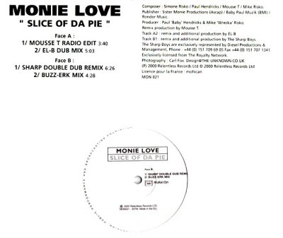 Monie Love – Slice Of Da Pie (Remix) (VLS) (2000) (FLAC + 320 kbps)