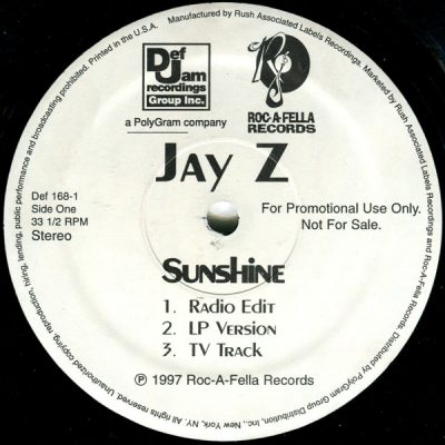 Jay-Z – Sunshine / Streets Is Watching (Promo VLS) (1997) (FLAC + 320 kbps)