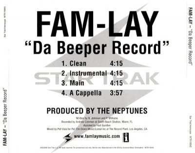 Fam-Lay – Da Beeper Record (Promo CDS) (2006) (FLAC + 320 kbps)