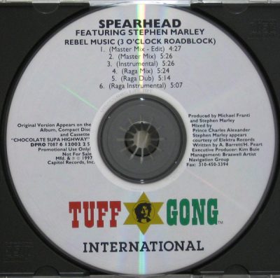 Spearhead – Rebel Music (3 O’Clock Roadblock) (Promo CDS) (1997) (FLAC + 320 kbps)