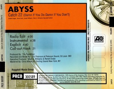 Abyss – Catch 22 (Damn If You Do Damn If You Don’t) (Promo CDS) (2001) (FLAC + 320 kbps)