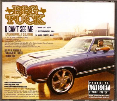 Big Tuck – U Can’t See Me (Promo CDS) (2006) (FLAC + 320 kbps)