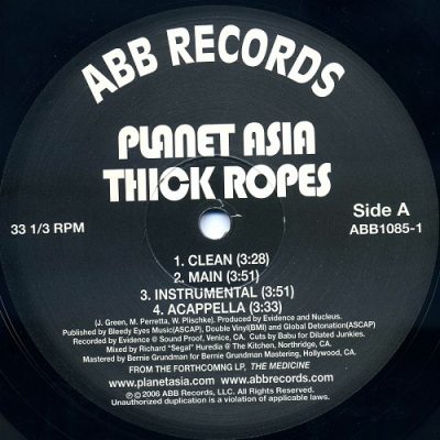 Planet Asia – Thick Ropes / On Your Way (WEB Single) (2006) (320 kbps)