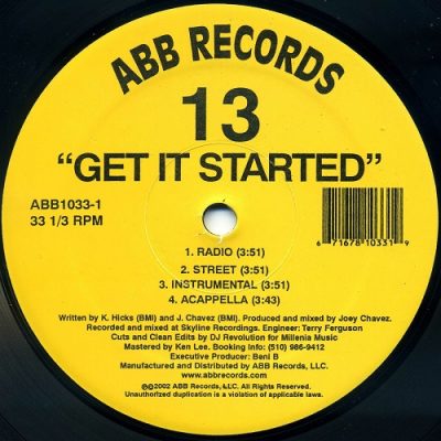 13 – Clear The Spot / Get It Started (WEB Single) (2002) (320 kbps)