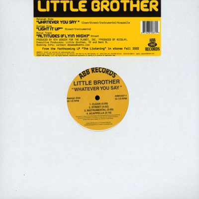 Little Brother – Whatever You Say / Light It Up (WEB Single) (2002) (320 kbps)