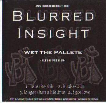 Blurred Insight – Wet The Pallette: Album Preview (CD) (2001) (FLAC + 320 kbps)