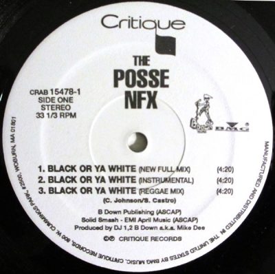 The Posse NFX – Black Or Ya White / The King (VLS) (1991) (FLAC + 320 kbps)