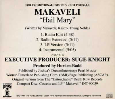 Makaveli – Hail Mary (Promo CDM) (1997) (FLAC + 320 kbps)