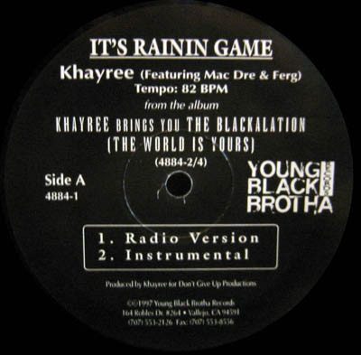Khayree – It’s Rainin Game (VLS) (1997) (FLAC + 320 kbps)