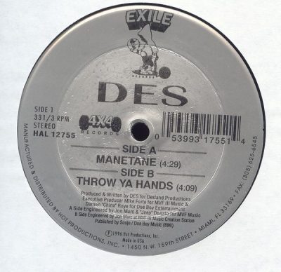 Des – Manetane / Throw Ya Hands (VLS) (1996) (VBR V0)