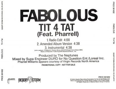 Fabolous – Tit 4 Tat (Promo CDS) (2004) (FLAC + 320 kbps)