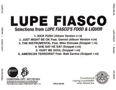 Lupe Fiasco – Selections From Lupe Fiasco’s Food & Liquor (CD) (2006) (FLAC + 320 kbps)