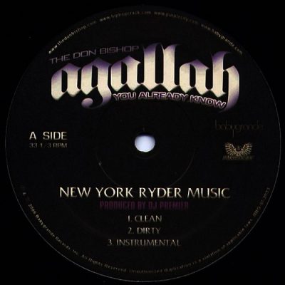 Agallah – New York Ryder Music (WEB Single) (2006) (320 kbps)