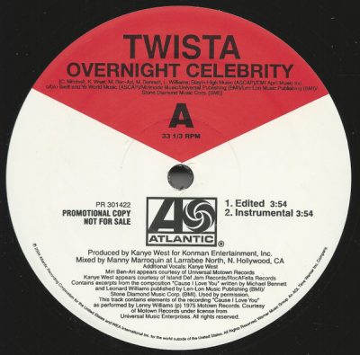 Twista – Overnight Celebrity (Promo VLS) (2004) (FLAC + 320 kbps)