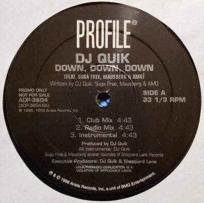 DJ Quik – Down, Down, Down (Promo VLS) (1998) (FLAC + 320 kbps)