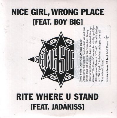 Gang Starr – Nice Girl, Wrong Place / Rite Where U Stand (Promo CDS) (2003) (FLAC + 320 kbps)