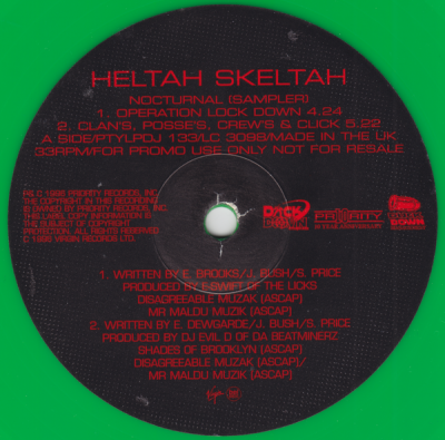 Heltah Skeltah – Nocturnal Sampler (Vinyl) (1996) (FLAC + 320 kbps)