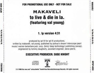 Makaveli – To Live & Die In L.A. (Promo CDS) (1996) (FLAC + 320 kbps)