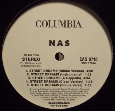 Nas – Street Dreams / Affirmative Action (Promo VLS) (1996) (FLAC + 320 kbps)