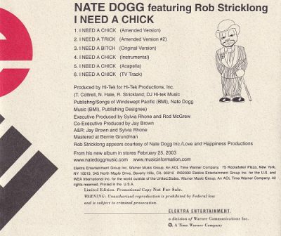 Nate Dogg – I Need A Chick (Promo CDS) (2002) (FLAC + 320 kbps)