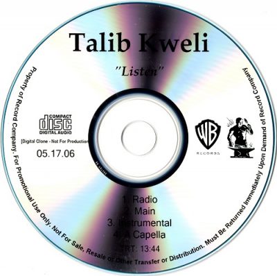 Talib Kweli – Listen (Promo CDS) (2006) (FLAC + 320 kbps)
